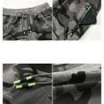 thumbnail image 3 of Tyhengta Mens Shorts Casual Sports Drawstring Zipper Pockets Elastic Waist CamoGrey 30, 3 of 8