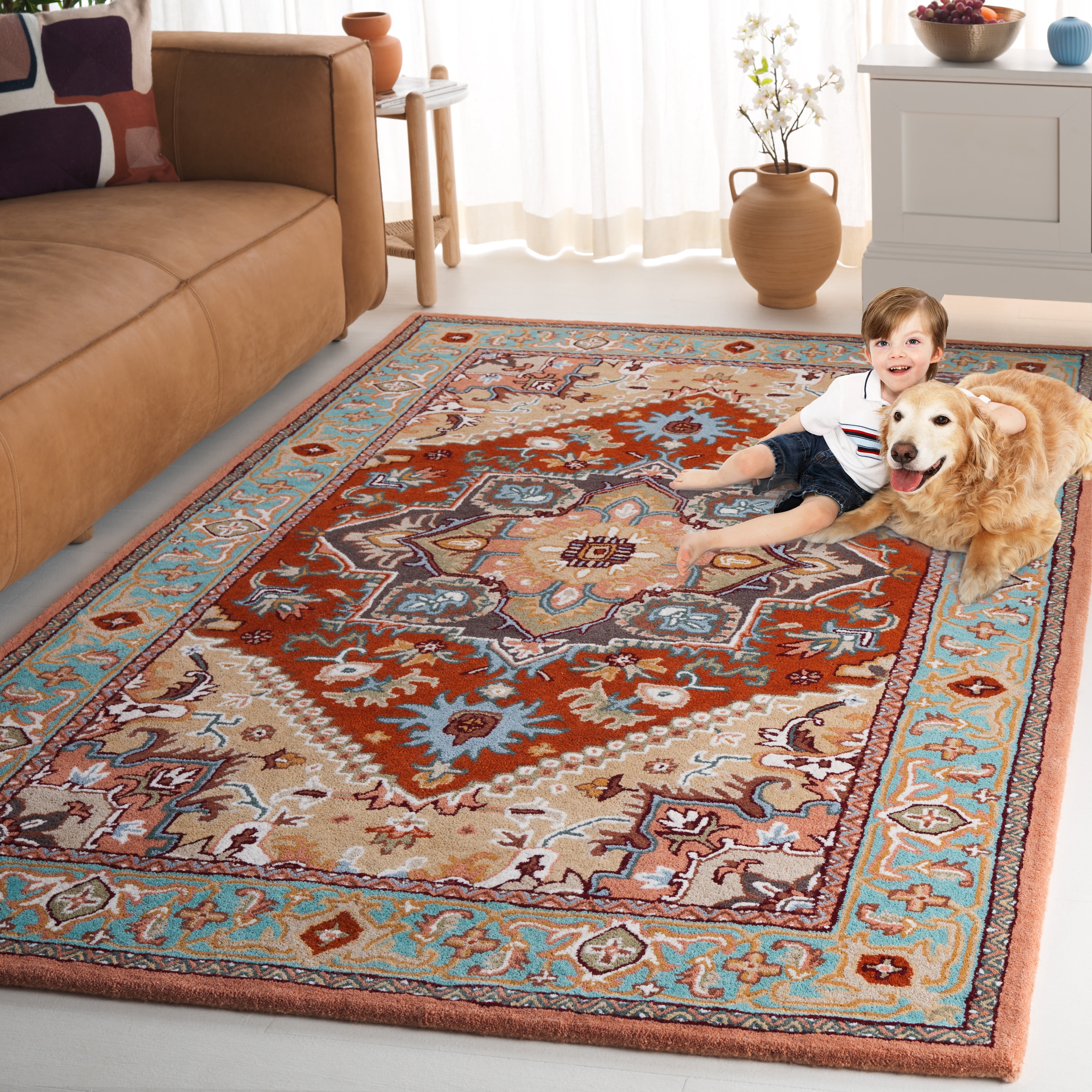 Safavieh Heritage York Oriental Wool Area Rug, Red/Pink, 4' x 6'