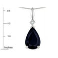 thumbnail image 3 of Star K� Genuine Black Sapphire Drop Pear Shaped Pendant Necklace, 3 of 9