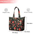 thumbnail image 4 of Red Mushroom Leaf Black Pattern Travel Tote Bags for Women Carry On,Large Weekender Bags for Women Travel,Multi Functional Duffle Bag for Work,Shopping,Sports, 4 of 5