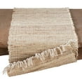 thumbnail image 2 of SARO 1983.N1690B 16 x 90 in. Oblong Jute Table Runner with Natural Chindi Design, 2 of 3