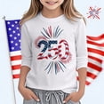thumbnail image 2 of Gunia Kids Girls 250Th Anniversary Shirt 3/4 Sleeve 4Th Of July Independence Day Flag Patriotic Casual Crewneck Tops Tee Comfortable T Shirt For Toddler To 3-13 Years, 2 of 5
