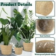 thumbnail image 2 of 6 Pcs Seagrass Planter Basket Flower Pots Cover Plant Baskets Hand Woven Plant Basket Storage Containers with Plastic Liners for Indoor Outdoor Flower Pots Decoration 10, 7, 8.3 Inch(Classic), 2 of 7
