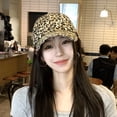 thumbnail image 3 of SikaFu Spring And Autumn American Retro Old Leopard Hats Female Street Tide Cool Personality Shows Face Faces, Small Sunscreen Duck Tongue Caps, 3 of 5