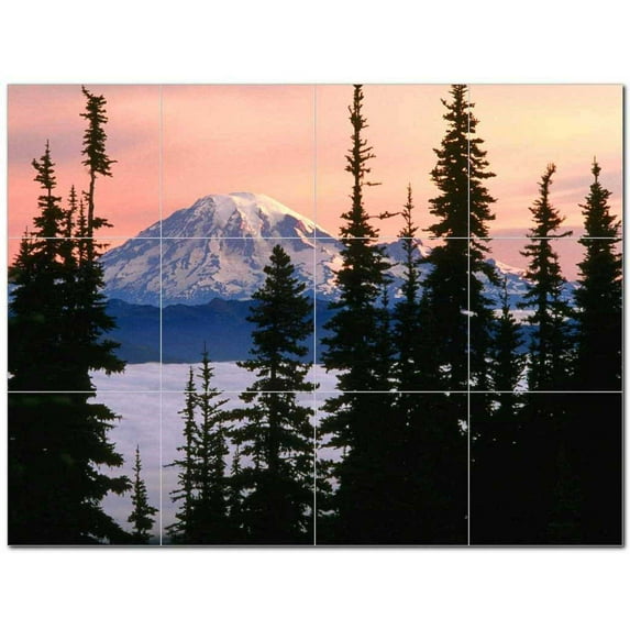 Mountain Picture Ceramic Tile Mural Kitchen Backsplash Bathroom Shower 405563-L43