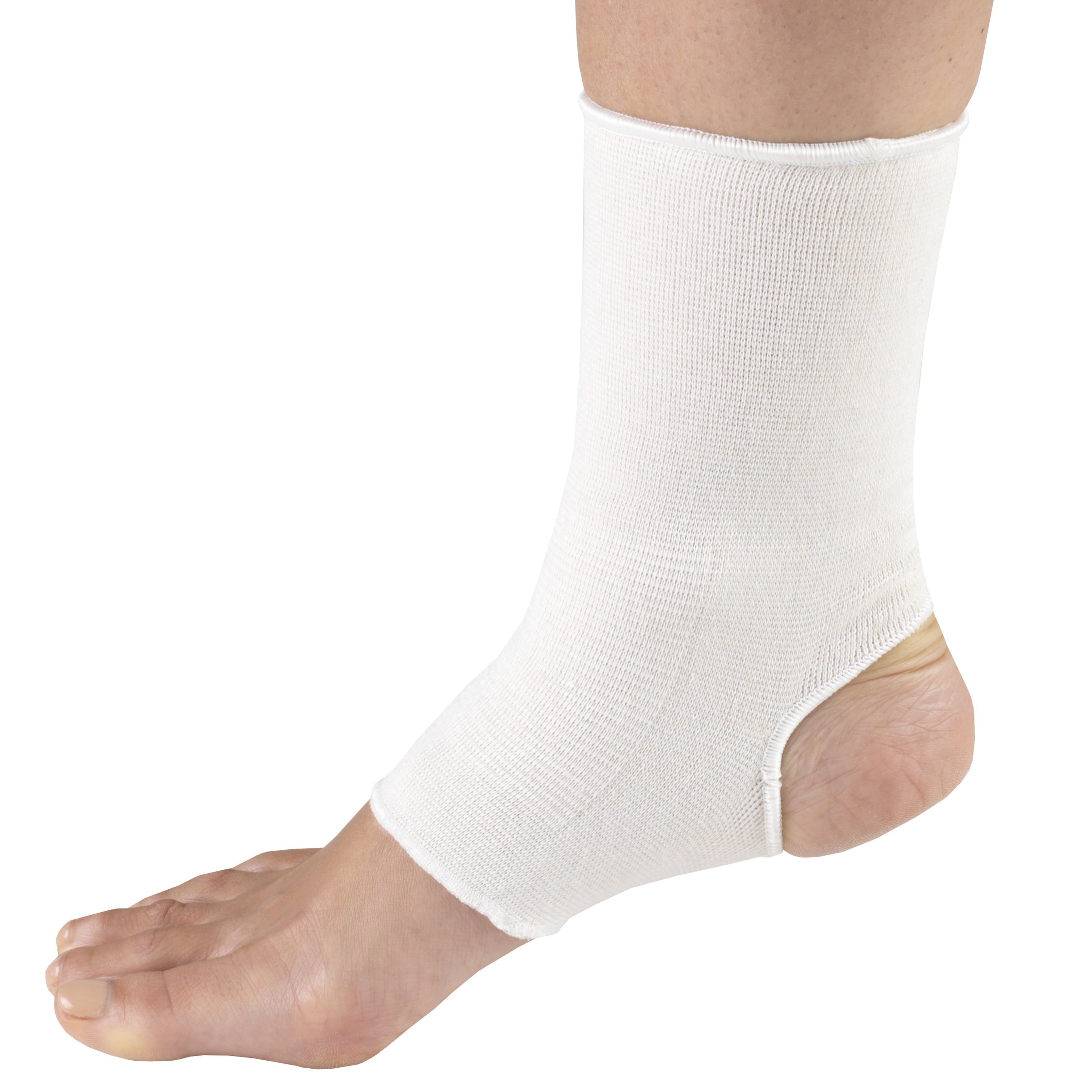 OTC Pullover Elastic Ankle Support, White, Medium