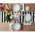 thumbnail image 3 of Table Runner Dresser Scarves 72 Inch Long, Hello Baseball on Black and White Stripes Linen Dining Table Runners Watercolor Tabletop Scarf for Wedding Holiday Party Kitchen, 3 of 7
