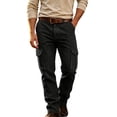 thumbnail image 6 of Mens Corduroy Pants Straight Wide Leg Button Work Pants Vintage Cargo Pants with Multi Pockets for Streetwear, 6 of 9