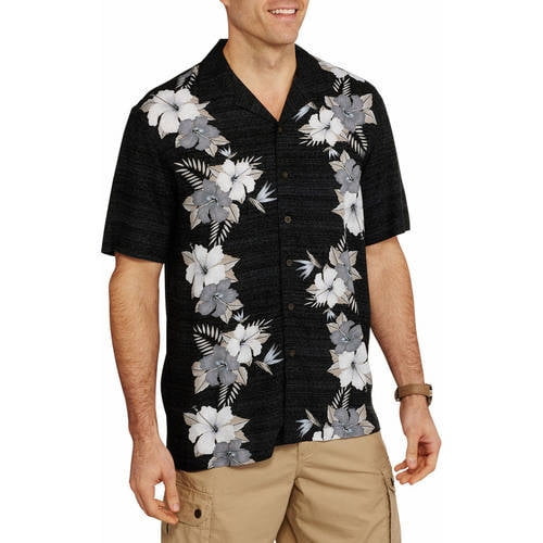 Rayon Print Hawaiian Shirt - Walmart 
