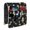 Robot and Dogs Black Pattern, variant on Robot and Dogs Black Pattern Armrest Organizer, Couch Pocket Organizer with 6 Pockets, Linen Textured Gifts for Family Friends,13x35in(33x89cm)