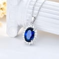 thumbnail image 2 of THOYAS Sapphire Necklace 925 Sterling Silver Simulated Blue Sapphire Pendant Necklace Jewelry present for Mom Women, 2 of 6