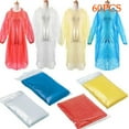 thumbnail image 2 of LHWEN Disposable Emergency Raincoat Hood for Adults Lightweight Portable Rain Gear for Hiking Camping Outdoor Events One Size Fits All 60PCS/80PCS Compact Foldable PE Material Rain Ponchos for Travel, 2 of 4