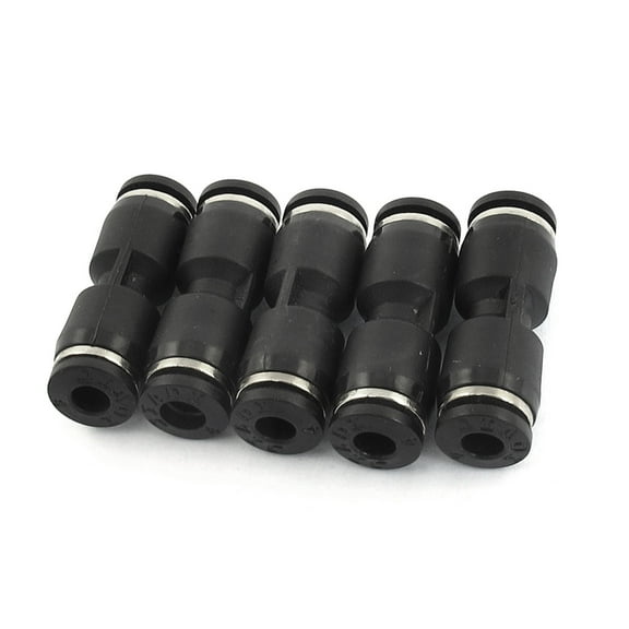 5Pcs 4mm to 4mm Straight Coupler Tube Air Pneumatic Quick Joint Fittings Black