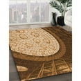 thumbnail image 2 of Ahgly Company Indoor Square Patterned Blood Red Brown Area Rugs, 7' Square, 2 of 6