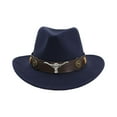 thumbnail image 1 of Sombrero de vaquero occidental Sunnimix Azul marino para adultos, 1 of 8