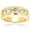 Yellow, variant on 14k Nautral 1.5 Ctw Diamond Mens Wedding Band Six Stone Anniversary Ring (Rose Gold Size 8.5)