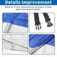 thumbnail image 6 of Unique Bargains Moto Cover All Season Weather Waterproof Sun with Storage Bag Fits Up to 116.14'' XXXL Blue Silver Tone, 6 of 7