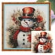 thumbnail image 1 of Hilo de bordar de algodón ecológico completo, Kit de punto de cruz con estampado de muñeco de nieve de 11CT, 50x50cm, 1 of 9