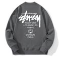 thumbnail image 3 of Suéter de cuello redondo popular para adolescentes de marca de moda estadounidense, suéter de terciopelo para niños y niñas, top retro con estampado de letras de nicho para otoño e invierno, 3 of 5