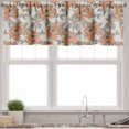 thumbnail image 3 of Ambesonne Vintage Valance & Curtain, Floral Nostalgia Peonies, 55"x30", Dark Peach Grey Yellow, 3 of 7