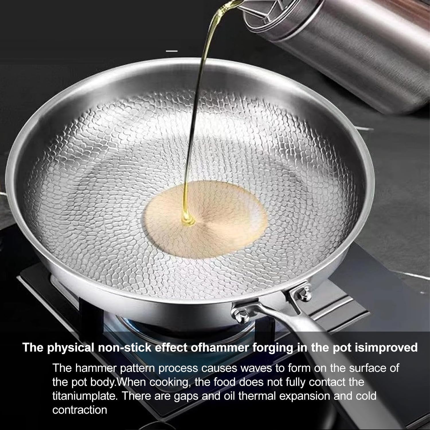 Titanium Fry Pan Non Stick Frying Pans with Lids Induction Compatible Egg Frying Pan for Ease of Cleaning Titanium Cooking PanTitanium,11 inch