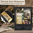 thumbnail image 3 of NeoMart-11x16 Shadow Box Frame with Light, Memorial Display Case with Shelves, Drawer and Slot for Keepsakes, Large Deep Shadow Box for Flowers and Pet Memorial, Black, 3 of 7