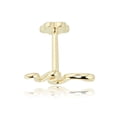 thumbnail image 2 of AVORA 14K Yellow Gold Snake Cartilage Piercing Flat Back Earring Body Jewelry (18 Gauge), 2 of 5