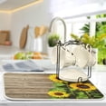 thumbnail image 6 of Coffee Mat Sunflower Wood Print Coffee Bar Accessories for Coffee Maker Coffee Machine Coffee Pot Espresso Machine Dish Rack Absorbent Dish Drying Mat Dishes Drainer Pad 16 x 18 Inch, 6 of 6