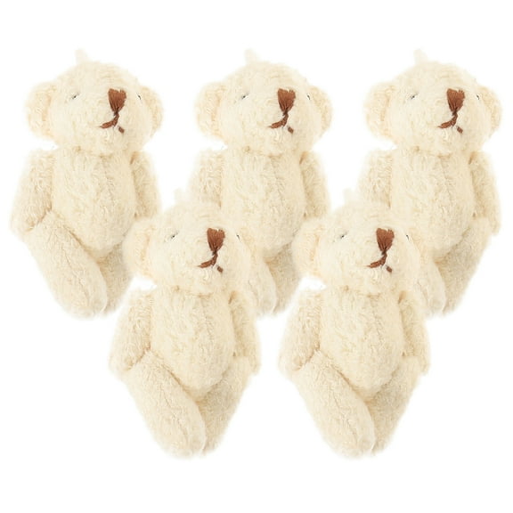 BESTYASH 5Pcs Tiny Bear Mini Bear Plush Toy for Sewing Lover Family Members