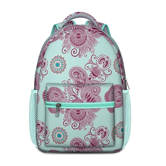 Elegant Paisley Boho Design Backpack - Waterproof & Durable Bookbag with Spinal Support for Students