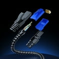 thumbnail image 4 of Cat 6 Ethernet Cable, 25 ft, Easy-Hide Flat Super-Durable Black Braided Network LAN Internet Cable/Cord, 4 of 9
