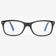 VITENZI Progressive Multifocal Reading Glasses Blue Light Blocking with Clear Multifocus Trifocal Lens Classic Readers Anti Fog Scratch Prato in Black 2.50