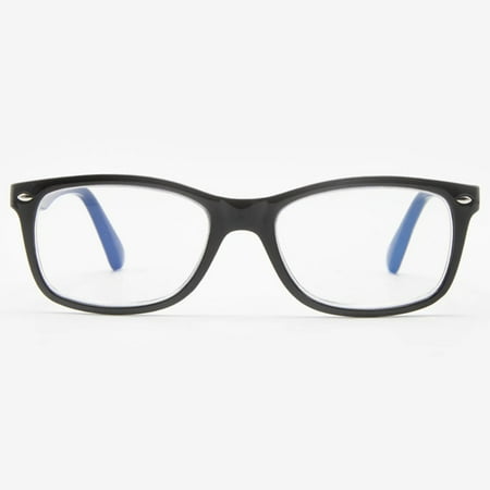 VITENZI Progressive Multifocal Reading Glasses Blue Light Blocking with Clear Multifocus Trifocal Lens Classic Readers Anti Fog Scratch Prato in Black 2.50