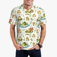thumbnail image 5 of Yiaed Cute FrogPrint Men's Short Sleeve Polo Shirt,Golf Polo for Men Three-Button Golf Shirt Athletic Casual Collared T-Shirt- Medium, 5 of 7