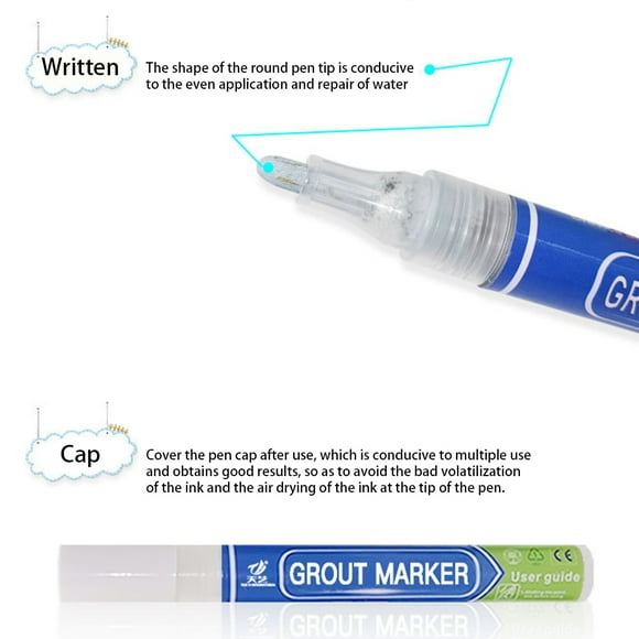 Tile Marker Repair Pen Grout Household Kitchen Living Waterproof Tiles Floor Filling Agents Painting Repairing Mark Pens for Living Room Dormitory Black