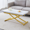 White+Gold, variant on Modern Minimalist Lift Table with 0.8 inch Thick Desktop, Wood Folding Coffee Table with Hidden Wheels and X-Shape Metal Leg, Multifunctional Center Table for Bedroom, Apartment, White Sliver
