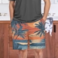 thumbnail image 3 of Men's Pajama Bottoms Athletic Shorts For Men Casual Cotton Beach and The Palm Trees, 3 of 7