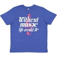 thumbnail image 3 of Inktastic Without Music Life Would Be Flat Youth T-Shirt, 3 of 5