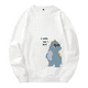 thumbnail image 1 of Las Parejas Del Mismo Color Usan Primavera Y Otoño Nueva Blusa Ins Super Fire Trend Pequeño Dinosaurio Suelto Versión Coreana Suéter De Cuello Redondo Fino Salvaje, 1 of 4