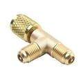 thumbnail image 5 of For Hvac Maintenance Brass Adapter For R22 R12 R134 1/4In Sae Tee Adapter Easy To Install High Temperature Resistant, 5 of 9