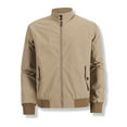 thumbnail image 6 of Men's Lightweight Windbreaker Jackets Button Stand Collar Zip Long Sleeve Fall Casual Coat with Pocket, 6 of 7