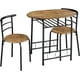 thumbnail image 1 of Juego de Mesa de Comedor de 3 Piezas, Juego de Mesa de Desayuno para 2 sillas de Cocina y Mesa pequeñas, Juego de 2 con Marco de Metal y Estante de Almacenamiento para Espacios, 1 of 9