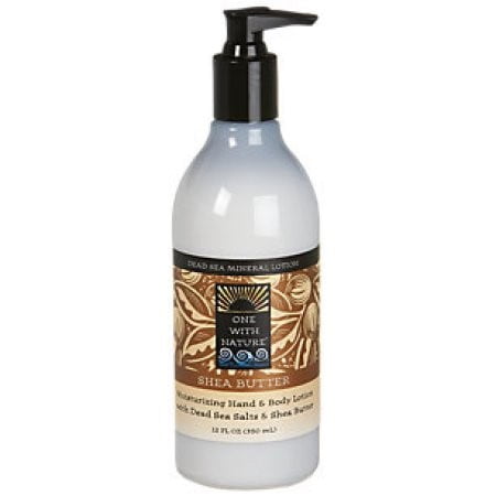 Dead Sea Hand Lotion - One With Nature Dead Sea Mineral Moisturizing Hand and Body Lotion Shea Butter,12 fl Oz