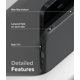 thumbnail image 2 of Funda Ringke Onyx Dark Gray Antideslizante y Anti Huella para iPhone 14 6.1 Pulgadas, 2 of 9