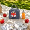 thumbnail image 3 of Lunch Bag, Cartoon Patterned Insulated Bento Box Portable Handheld Thermal Cooler Pouch Leakproof Outdoor Picnic Work Travel Food Storage Carrier Tote Bag for Adults 7.48x9.06in Gray, 3 of 5
