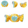 thumbnail image 4 of Bolso bandolera con forma de caramelo, impermeable, para mujer, con correa de cadena, estilo cartera novedoso. Amarillo, 4 of 7