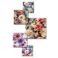 thumbnail image 3 of Designart "Whispering Blue Vintage Florals II" Floral Wall Art Set Of 5 - Blue Cottage Wall Living Room Decor Set, 3 of 6