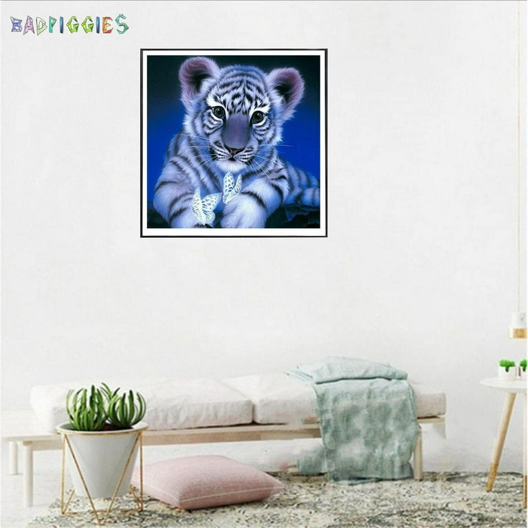lystmrge Diamond Painting Stickers for Kids Diamond Painting Kits Flowers  Diamond Painting Light Kit Cat and Tiger DIY 5D Diamond Embroidery Painting  Cross Stitch Home Decor Craft 