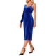 thumbnail image 4 of Vestido de terciopelo envolvente con cuello en V INSPIRE CHIC para fiestas de cóctel y trabajo, 4 of 6