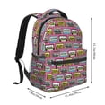 thumbnail image 2 of Fotbe Retro Cassette Pattern Casual Backpack for School, Travel, and Outdoor Activities - Durable, Lightweight, and Comfortable, 2 of 5